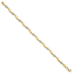 Leslie's 10K Rhodium-plated Polished and Satin Bracelet - Product Photo