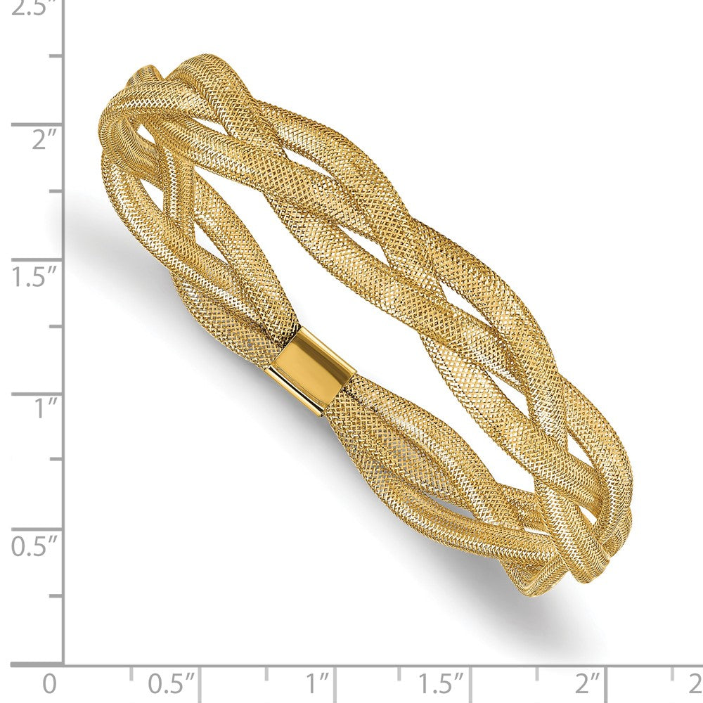 Leslie's 10K Fancy Stretch Bangle Bracelet - Product Photo