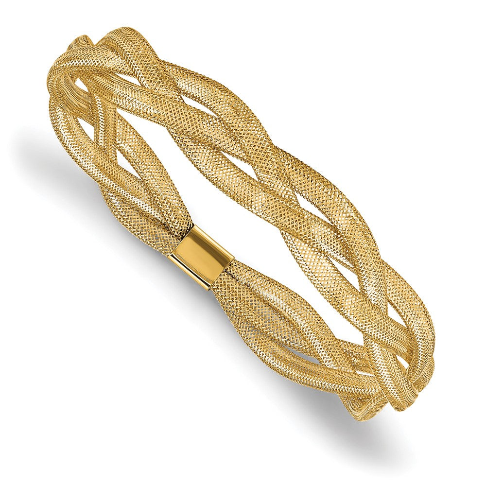 Leslie's 10K Fancy Stretch Bangle Bracelet - Product Photo