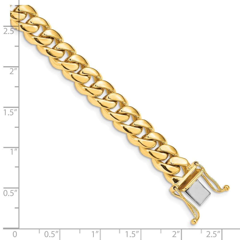 10k 8.7mm Hand-polished Miami Cuban Chain Link Bracelet - Product Photo