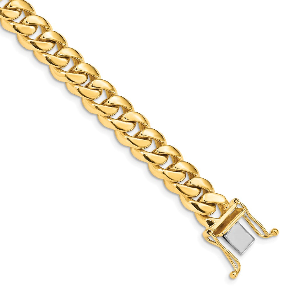 10K Yellow Gold 8.7mm Hand-Pol. Miami Cuban Chain Link Bracelet Bracelet