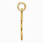 10K / 14K Yellow Gold 10ky Casted Large Diamond Cut Number 3 Charm - Product Photo