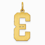 10K / 14K Yellow Gold 10ky Casted Large Diamond Cut Number 3 Charm - Product Photo