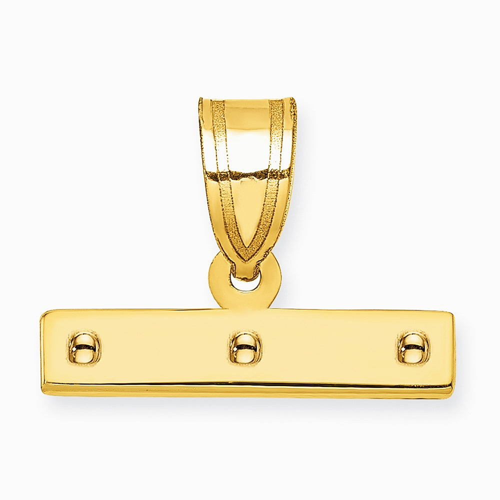 10K / 14K Yellow Gold 10ky Casted Large Polished Top Charm - Product Photo