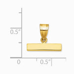 10K / 14K Yellow Gold 10ky Casted Large Polished Top Charm - Product Photo