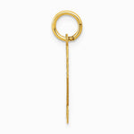 10K / 14K Yellow Gold Medium Satin Number 2 Charm - Product Photo