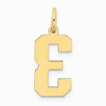 10K / 14K Yellow Gold Medium Satin Number 3 Charm - Product Photo