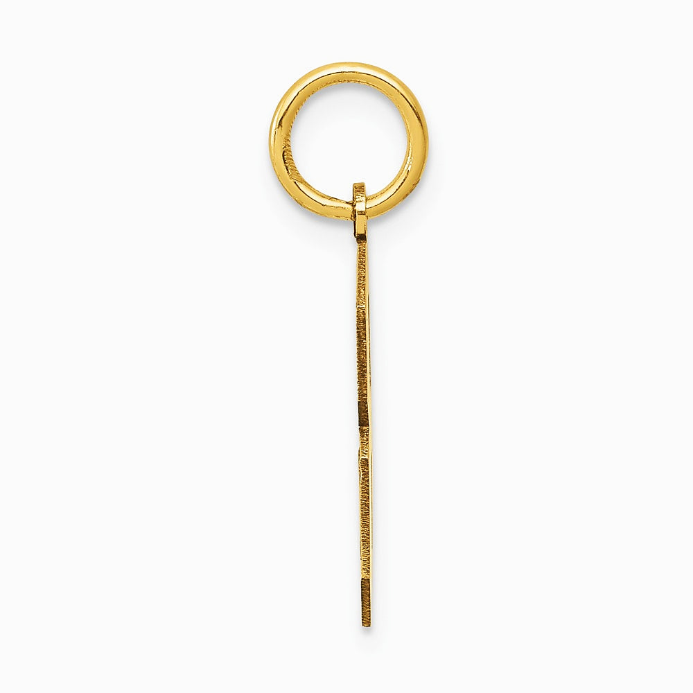 10K / 14K Yellow Gold Medium Satin Number 8 Charm - Product Photo