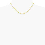 10K Yellow Gold 1.3mm Diamond-Cut Machine Made Rope Chain Necklace 16"-24" - Product Photo