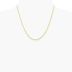 10K Yellow Gold 1.3mm Diamond-Cut Machine Made Rope Chain Necklace 16"-24" - Product Photo