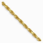 10K Yellow Gold 1.3mm Diamond-Cut Machine Made Rope Chain Necklace 16"-24" - Product Photo