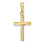 10K / 14K Yellow Gold Small Cross Pendant - Product Photo