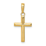 10K / 14K Yellow Gold Small Cross Pendant - Product Photo