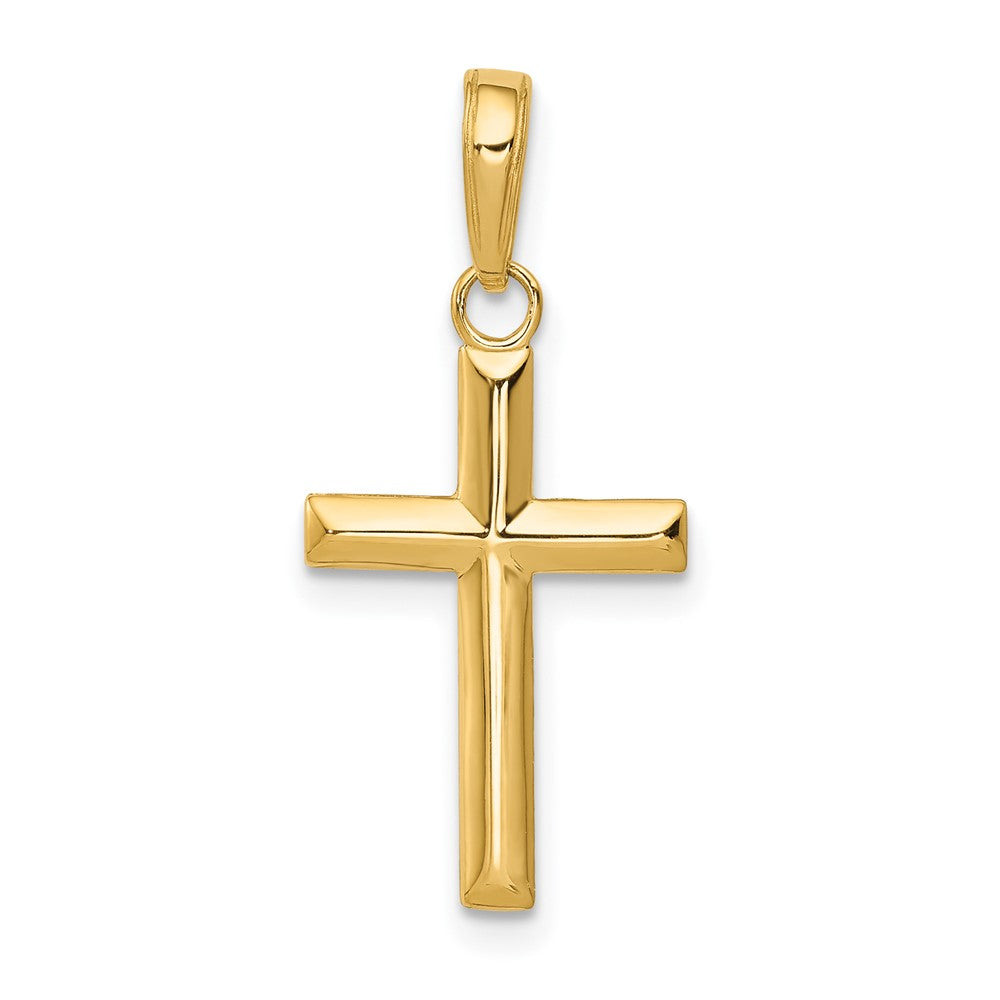 10K / 14K Yellow Gold Small Cross Pendant - Product Photo