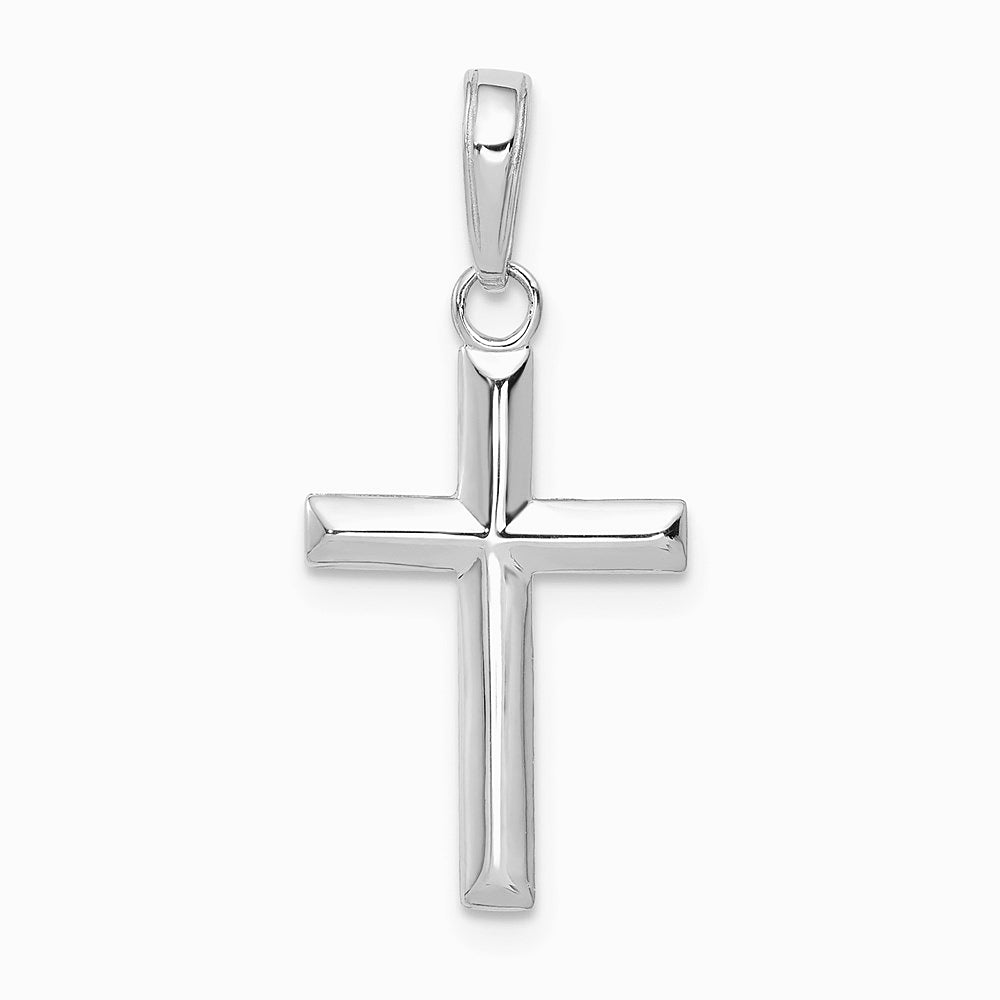10K / 14K White Gold Small Cross Pendant