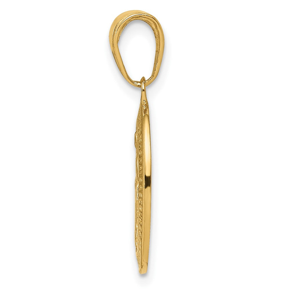 10K / 14K Yellow Gold Miraculous Medal Pendant - Product Photo