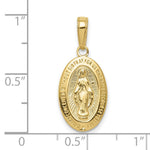 10K / 14K Yellow Gold Miraculous Medal Pendant - Product Photo