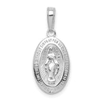 10K / 14K White Gold Miraculous Medal Pendant - Product Photo