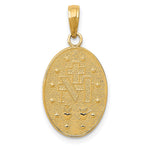 10K / 14K Yellow Gold Miraculous Medal Pendant - Product Photo