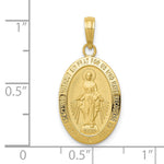 10K / 14K Yellow Gold Miraculous Medal Pendant - Product Photo