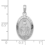 10K / 14K White Gold Miraculous Medal Pendant - Product Photo