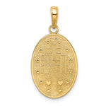 10K / 14K Yellow Gold Miraculous Medal Pendant - Product Photo
