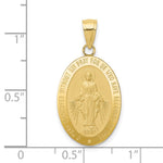 10K / 14K Yellow Gold Miraculous Medal Pendant - Product Photo