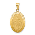 10K / 14K Yellow Gold Miraculous Medal Pendant - Product Photo