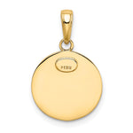 10K / 14K Yellow Gold Saint Christopher Medal Charm - Product Photo