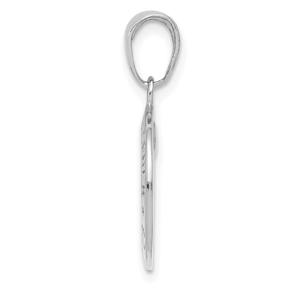 10K / 14K White Gold Saint Christopher Medal Charm - Product Photo