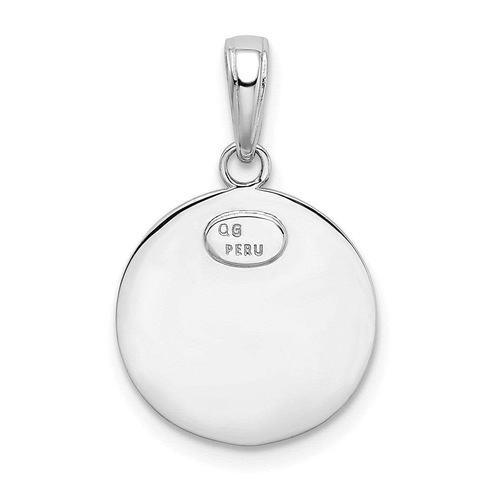 10K / 14K White Gold Saint Christopher Medal Charm - Product Photo