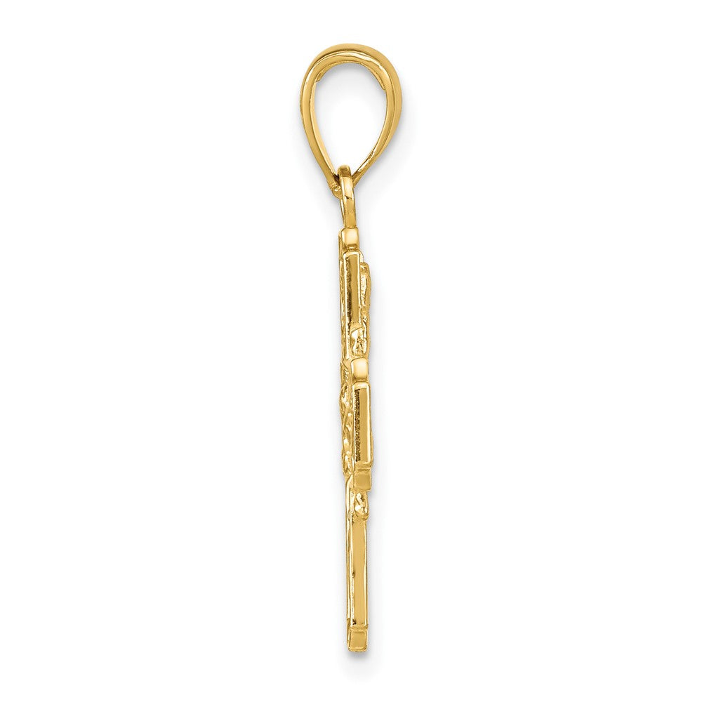 10k 4-Way Medal Pendant - Product Photo