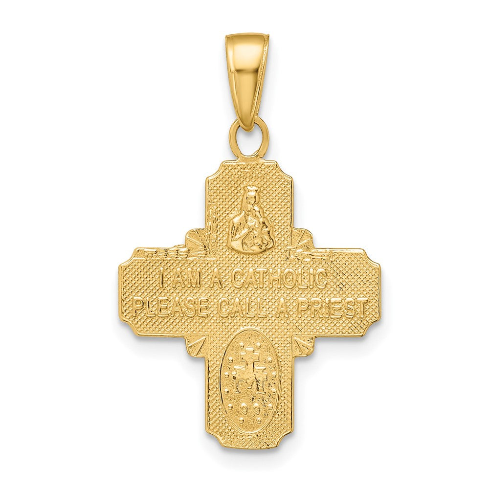 10k 4-Way Medal Pendant - Product Photo