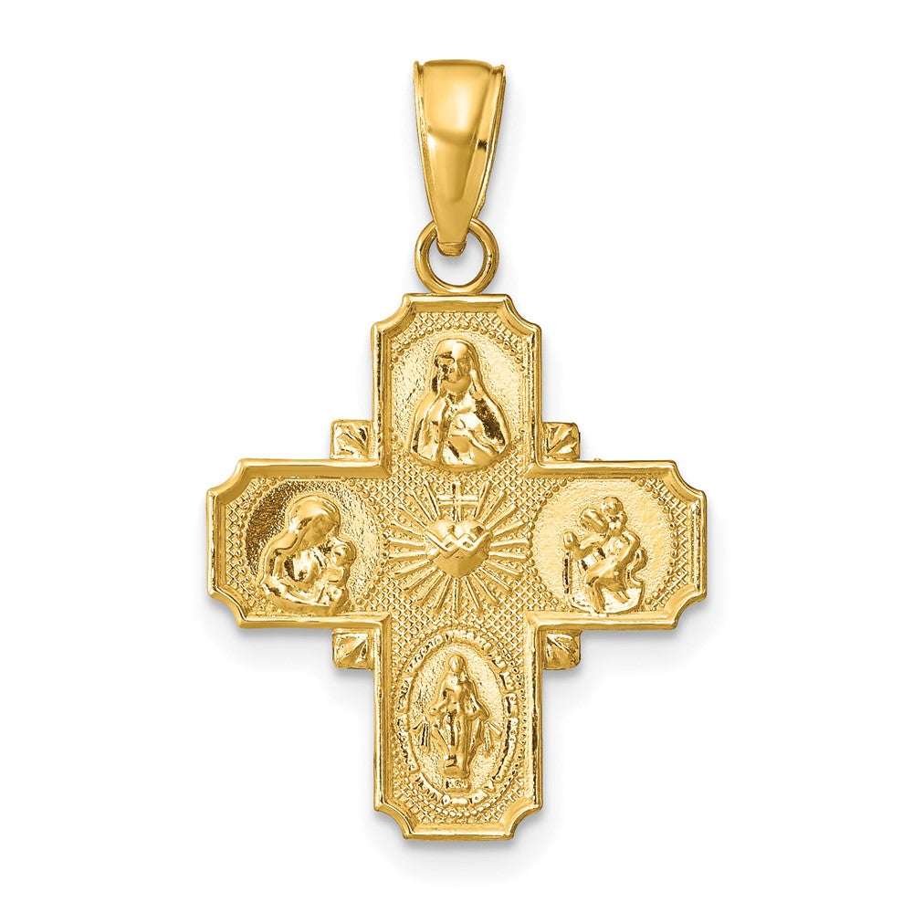 10k 4-Way Medal Pendant - Product Photo