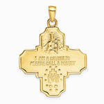 10K / 14K Yellow Gold Four-Way Medal Pendant - Product Photo