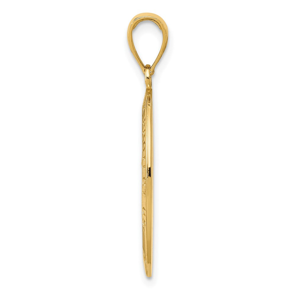 10K / 14K Yellow Gold Saint Christopher Medal Pendant - Product Photo