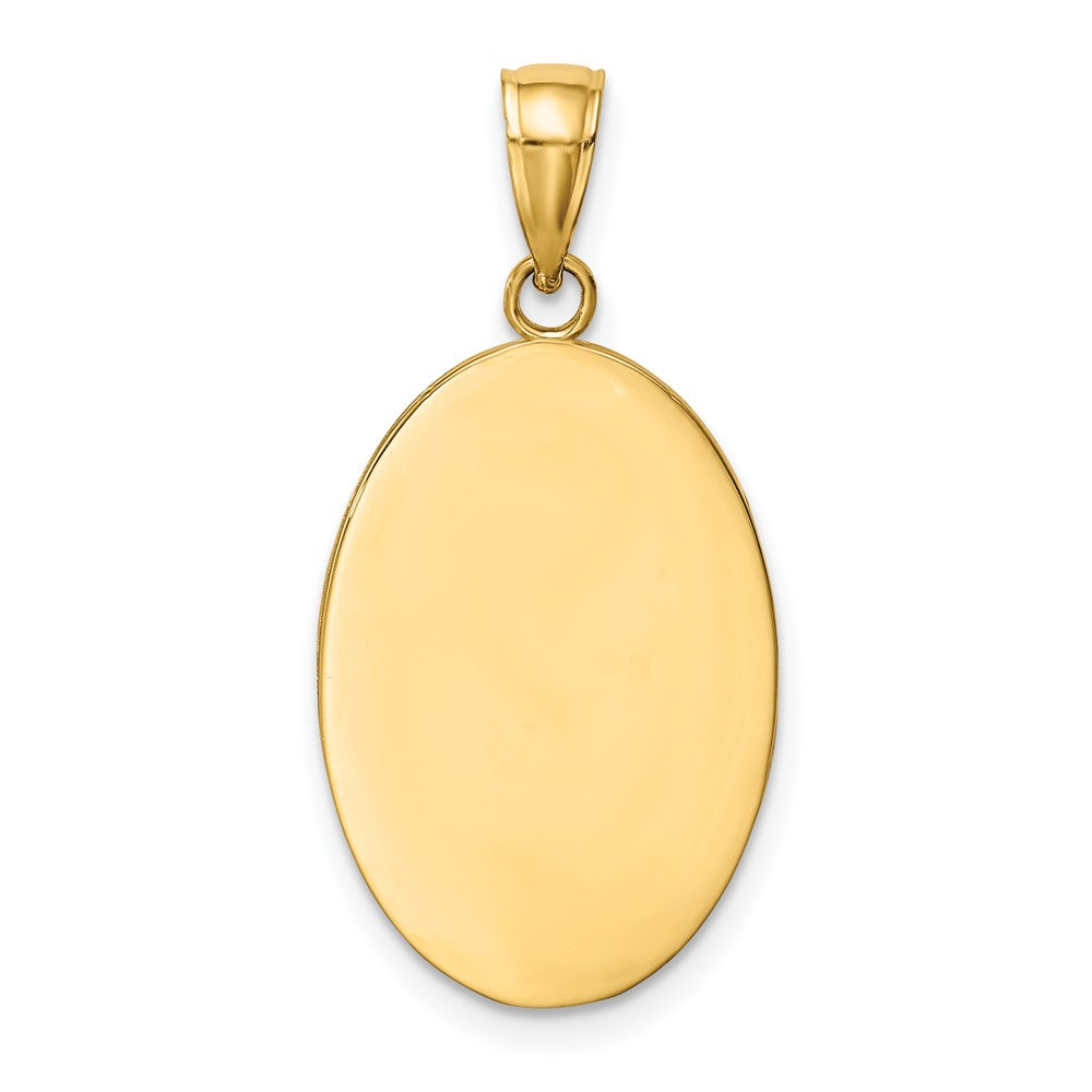 10K / 14K Yellow Gold Saint Christopher Medal Pendant - Product Photo