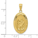 10K / 14K Yellow Gold Saint Christopher Medal Pendant - Product Photo