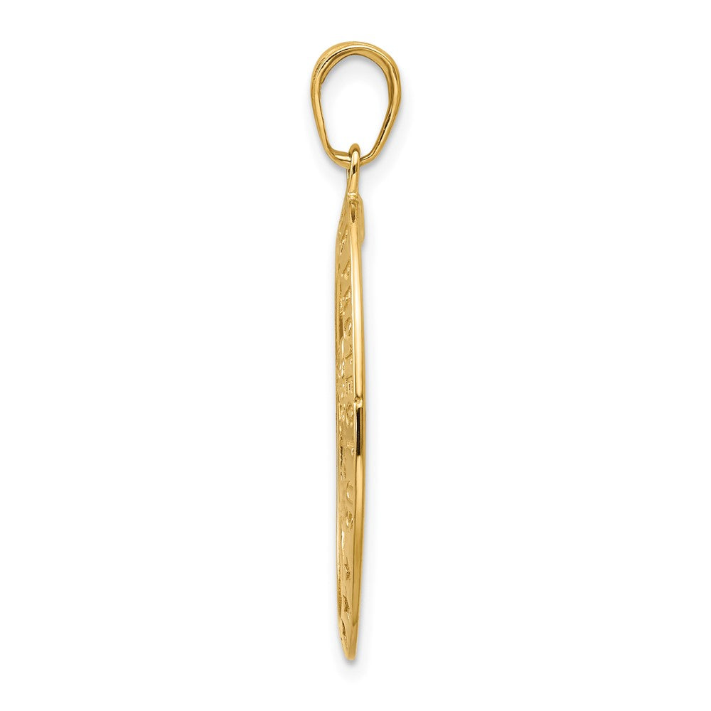 10K / 14K Yellow Gold Saint Christopher Medal Pendant - Product Photo