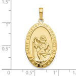 10K / 14K Yellow Gold Saint Christopher Medal Pendant - Product Photo