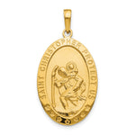 10K / 14K Yellow Gold Saint Christopher Medal Pendant - Product Photo