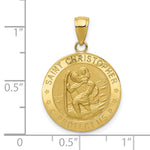 10K / 14K Yellow Gold Saint Christopher Medal Pendant - Product Photo