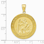 10K / 14K Yellow Gold Saint Christopher Medal Pendant - Product Photo