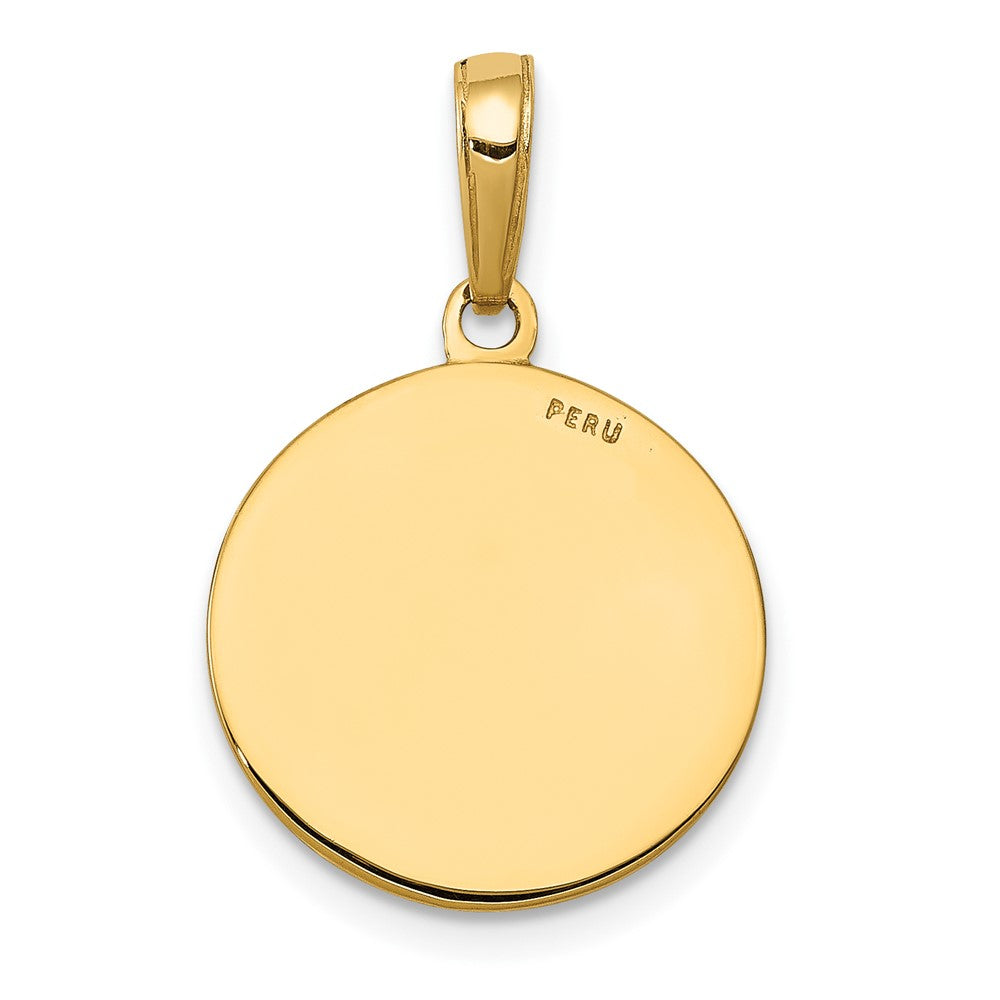 10K / 14K Yellow Gold Saint Joseph Medal Charm - Product Photo