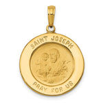 10K / 14K Yellow Gold Saint Joseph Medal Pendant - Product Photo
