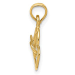 10K / 14K Yellow Gold Polished Intertwined Double Heart Pendant - Product Photo