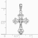 10K / 14K White Gold Filigree Cross Charm - Product Photo