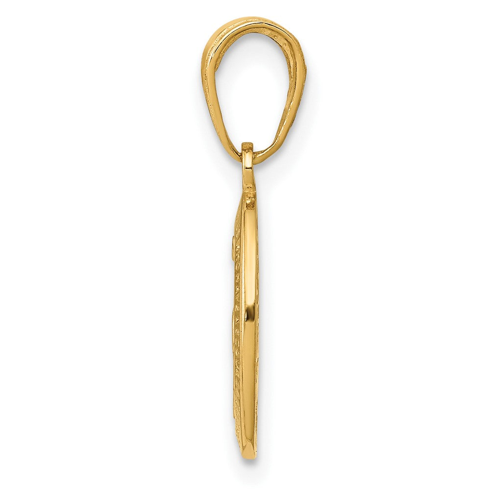 10K / 14K Yellow Gold Miraculous Medal Charm - Product Photo