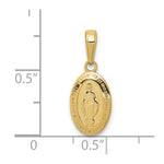 10K / 14K Yellow Gold Miraculous Medal Charm - Product Photo