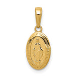 10K / 14K Yellow Gold Miraculous Medal Charm - Product Photo